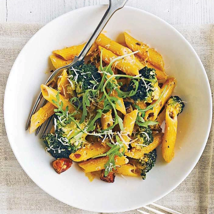 Penne au chorizo et au brocoli