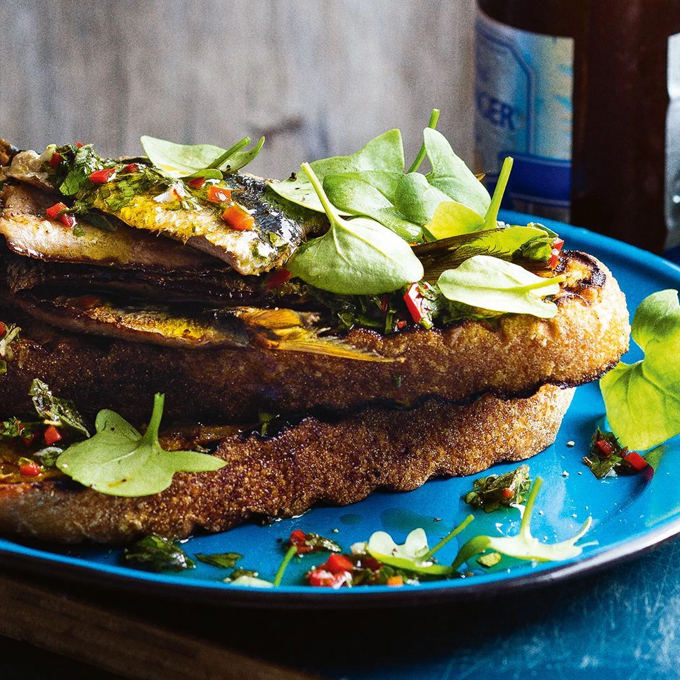 Sardines et poivrons sur toast en 10 minutes