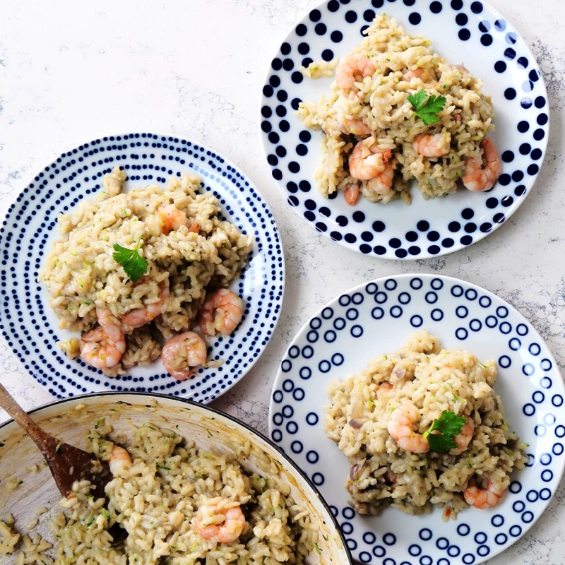 Risotto parmesan & crevettes